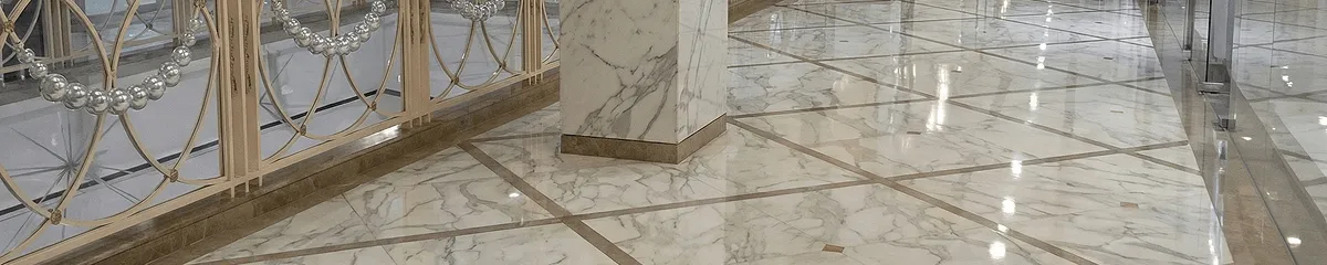 Beautiful marble floor professionally installed in Duluth, MN