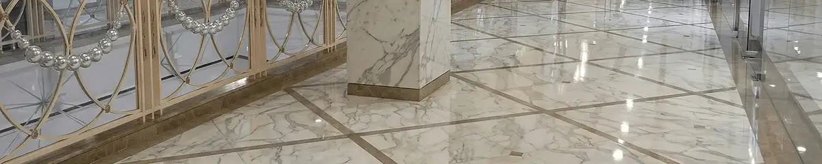 Beautiful marble floor professionally installed in Duluth, MN