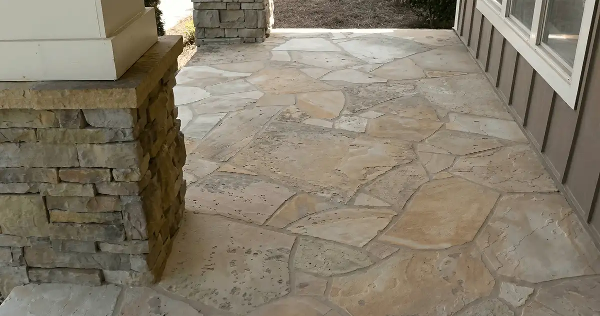 House entrance with professionally installed stone flooring in Duluth MN